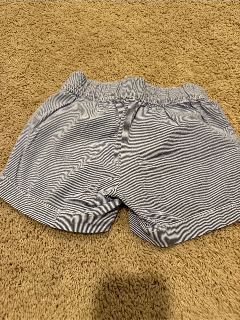 GAP Blue and White Pinstripe Lace-Up Kids Shorts